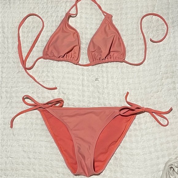 Pink Classic Triangle Bikini Set - Picture 2 of 3